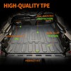 CUSAUTV Rubber Bed Mat Liners for Pioneer 1000-5 16-25, Rear