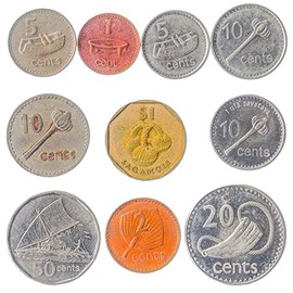 Fiji 10 Mixed Coins| Cents | Dollar | Fijian Currency | Oceanian Money Since 1969