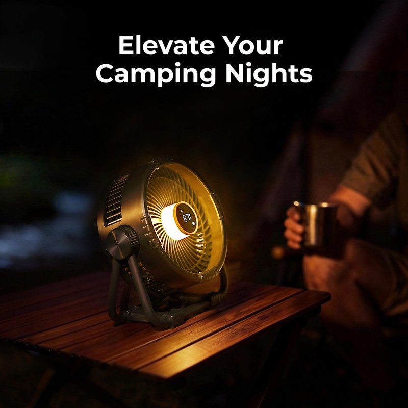 BougeRV Portable Fan Rechargeable, 20000mAh Battery Powered Fans with 4