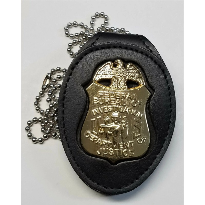 Federal Bureau of Investigation "FBI" Recessed Badge Cut-Out Neck Hanger