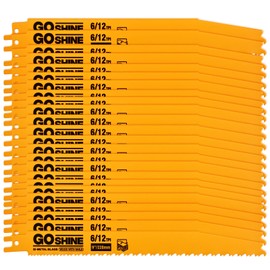 Stud and Nail sawzall Blades,9 in 6/12 TPI Reciprocating Saw Blades,Bi-Metal sawzall Blades Nail Embedded Wood(25 -Pack)