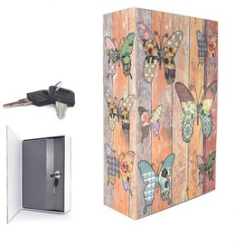 TourKing Diversion Book Safe Storage Box, Dictionary Secret Safe Can with Security Combination Lock/Key, Diversion Book Hidden Safe (Key, Butterfly)