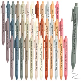 Funrous 48 Pcs Positive Affirmation Pens Bulk Retractable Motivational Ballpoint Pens Inspirational Gift for Staff Teacher Coworker Student Employee Appreciation School Office Home(Color 2)