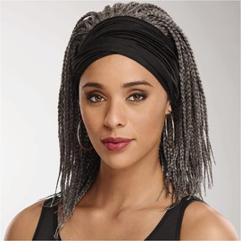 Black Wide Turban Headbands,Extra Large Fashion Twisted Head Wraps for Women, Non-Slip Hair Bands (Black, One size)