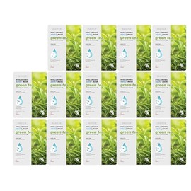 BEAUTY29 Hyaluronic Aqua Plus Essence Full Face Facial Sheet Mask 14 Sheets - 2 WEEKS SET (GREEN TEA - 14 pack)