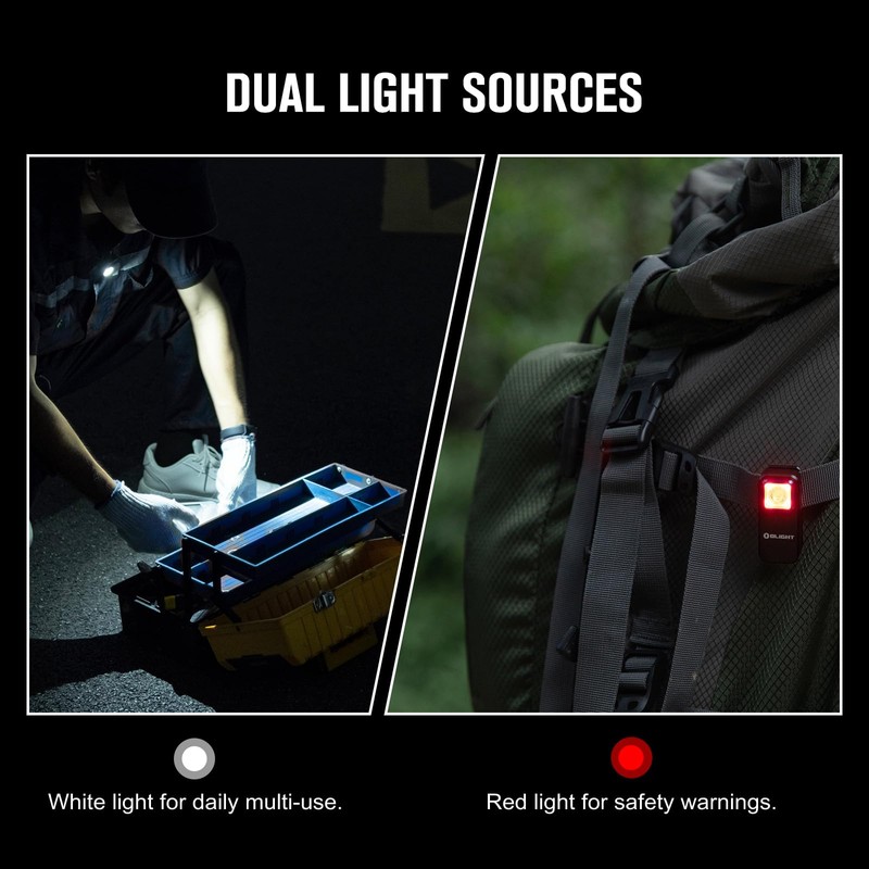 OLIGHT Oclip Rechargeable EDC Flashlight 300 Lumens Dual Sources Compact