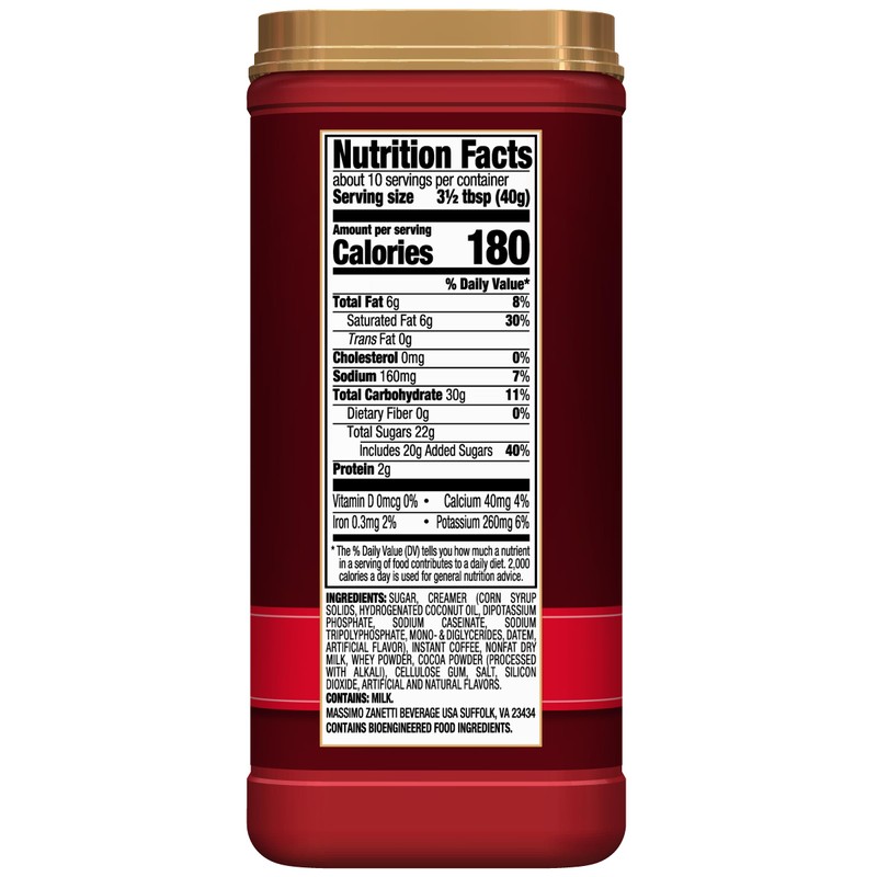 Hills Bros Instant Decadent Classic Cappuccino Mix with a Hint