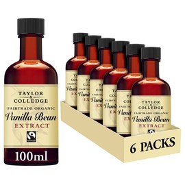 Taylor & Colledge Organic Vanilla Extract 100ml, Pack of 6