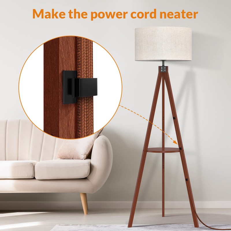 LEPOWER Tripod Floor Lamp, Mid Century Wood Standing Lamp, Modern