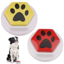 Eddrfy Dog Buttons for Communication and Training, 2 Pack Recordable Pet Command Buzzers 30 Second Recording for Speech Training and Interaction with Dogs and Cats