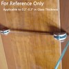Lician Glass Shelf Clamp Holder Bracket for Kitchen, Bookshelf &