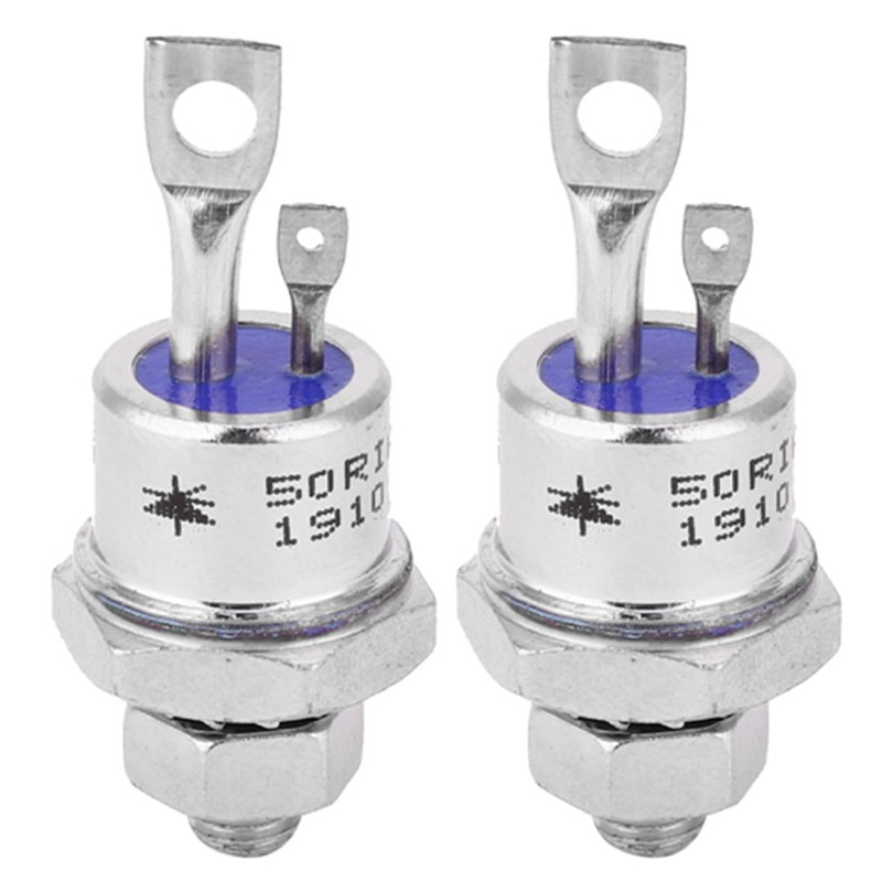 Fafeicy 2 Pcs Silicon Controlled Rectifier Screw Type Thyristor 50RIA120