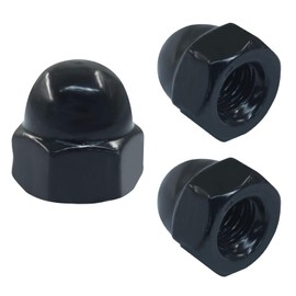 LifCratms 1/4"-20 Stainless Steel 18-8 (304) Acorn Cap Nuts（20pcs, Black）