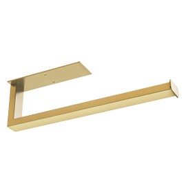 WZKALY Paper Towel Holder, SUS304 Stainless Steel Under Cabinet Paper Towel Bar, Self Adhesive or Wall Mount, Paper Towel Roll Rack for Kitchen and Bathroom (Brushed Gold)