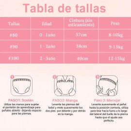 Ye. 6pcs Pañales Calzones Entrenadores Reutilizables -