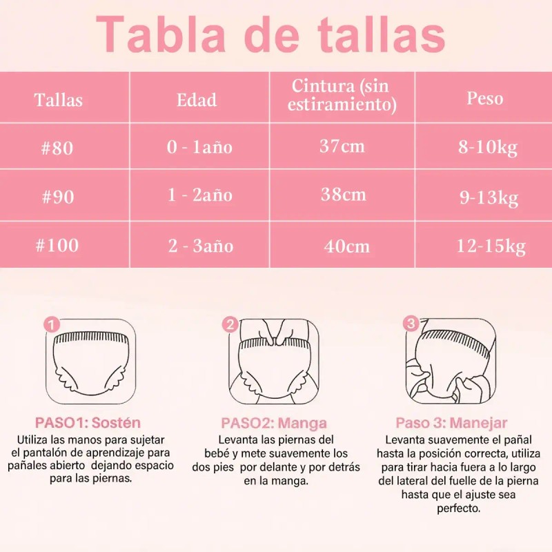 Ye. 6pcs Pañales Calzones Entrenadores Reutilizables -