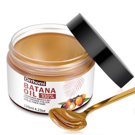 Batana Oil for Hair Growth, 100% Pure & Organic, Cold Pressed Traditional Palm Nut, Unrefined Hair Growth Oil Prevents Hair Loss