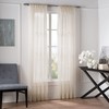 Valeron Natural Linen Blended Rod Pocket Sheer Panel, Linen, 108"