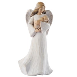 Grace4Joy Dog Angel Figurines, 8 Inches Guardian Angel Gifts for Dog Lovers, Hand Painted Pet Memorial Figure Sympathy Gifts for Loss of Pet