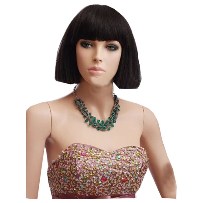 KOLIGHT New Style Black BOB Fluffy with a Bangs Women Girls Hair Replacement Wig Synthetic Hot