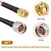 MOOKEERF SMA Male to N Male Cable 10ft RG316 SMA