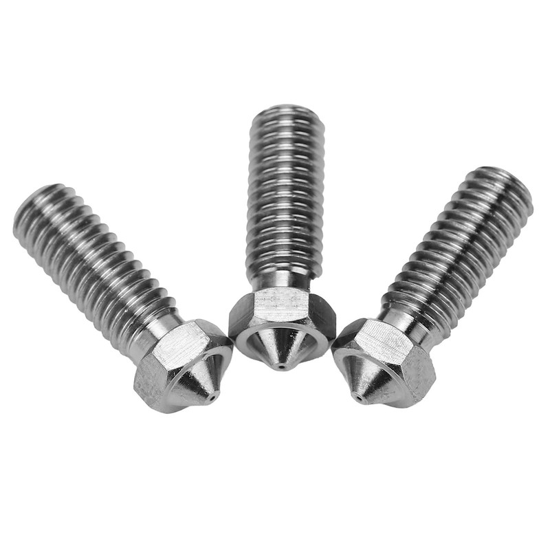 3pcs 0.2/0.3/0.4/0.5/0.6/0.8/1.0mm M6 Volcano Nozzle 3D Printer Nozzle 1.75mm High