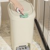 Foot Step Trash Can Large Capacity Versatile Stylish Lid Design