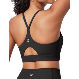 IUGA Sports Bras for Women High Support Padded Workout Bras for Women Strappy Racerback Womens Sports Bras Y Back Yoga Bra Black