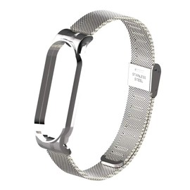 T-BLUER Band Compatible with Xiaomi Mi Band 5/Mi Band 6 Bands,Stainless Steel Metal Wrist Strap Wristband WatchBand Bracelet Accessories for Xiaomi Miband 5/6,No Tracker Included