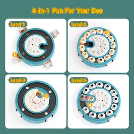 Beitophome Dog Puzzle,Level 4 in 1 Interactive Toy for Smart Dogs, Multi-Stage Play, Puzzle Toys for Dogs, Cognitive Dog Puzzle Feeder for Slow Eating & Mental Stimulation