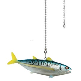 OMYZERO 12" Easy-Install Ceiling Fan Pull Chain Set with Decorative Pendant - Extender & Ball Chain Connector for Light Pull Chains, Ceiling Fan Hanging Ornament Accessories (Sea Fish)