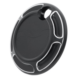 Unbranded Black Billet Aluminum Fuel Door Cover For Harley Touring Electra Glide 1992-2007