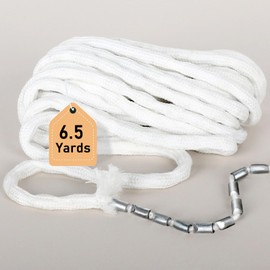 6.5Yard Curtain Weight Rope, Drapery Weights Tape, Heavy Drapery Weights for Outdoor Indoor Tulle Fabrics, Weighted Lead Rope Increase Curtain Weight, DIY Length Curtain Accessories