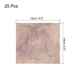 sourcing map 25 Pcs Variegated Gold Leaf Sheets 5.5" x 5.5" Imitation Gold Foil Sheets for Crafts,Picture Frames,Nails and DIY Arts Decoration,Brown Stripe, Coffee