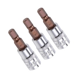 TA-VIGOR Hex Bit Socket 1/4" Drive x H5 (5mm) Allen Wrench, Premium S2 Steel Bits, Hex Bit with 38mm Length for Ratchet Wrench, Torque Wrench, Slide Rod