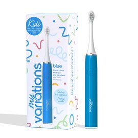My Variations Kids – Elektrische Schallzahnbürste für Kinder – wiederaufladbar – empfohlen von Zahnärzten – 2 Modi – 27 Aufkleber – 1 Monat Akkulaufzeit – Timer – ab 3 Jahren (blau, 3-12 Jahre)