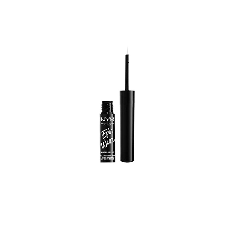 NYX Professional Makeup,Epic Wear, Delineador Líquido de Ojos, White, 3.5ML