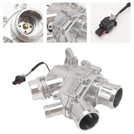 FanPaYY LR117568 Aluminum Thermostat Housing with Sensor Compatible with Land Rover LR4 2014-2016 Discovery 2017-2020 Thermostat 3.0L for Jaguar XF2013-2019 F-Type 2014-2020 Replece AJ813986 LR069809