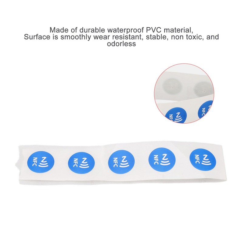 Ausla 30pcs NFC PVC -Aufkleber Wassersicher, 504 Bytes Programmierbare NFC