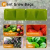 Ohiyoo Hanging Planter Bags, 2 Pack 4 Pocket Hanging Vertical