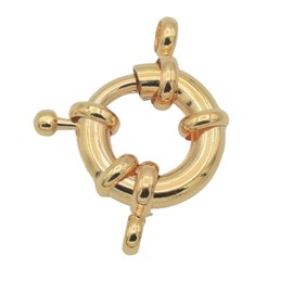 18K Gold Electroplated Spring Ring Clasps – Assorted Sizes 9mm–21mm – Hypoallergenic Tarnish-Resistant Jewelry Closures for Necklaces & Bracelets – DIY Findings (GF0401H-10mm-25 PCs)