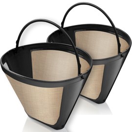 2 Reusable Cone Coffee Filters for Cuisinart Coffee Makers, Compatible with 10-12 cup Cuisinart Coffee Brewers | GoodCups