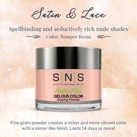SNS Nail Dip Powder Gelous Color Dipping Powder - Romper Room (Natural/Nudes, Pale Beige), SL11 - Long-Lasting Acrylic Nail Color & Polish Lasts 14 Days - Low-Odor, No UV Lamp Required, 1 Oz