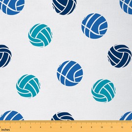 Erosebridal Fabric by The Yard Volleyball Sports Waterproof Outdoor Fabric for Kids DIY Quilting Sewing Ball Game Competitive Craft Patchwork Upholstery Decor 1 Yard