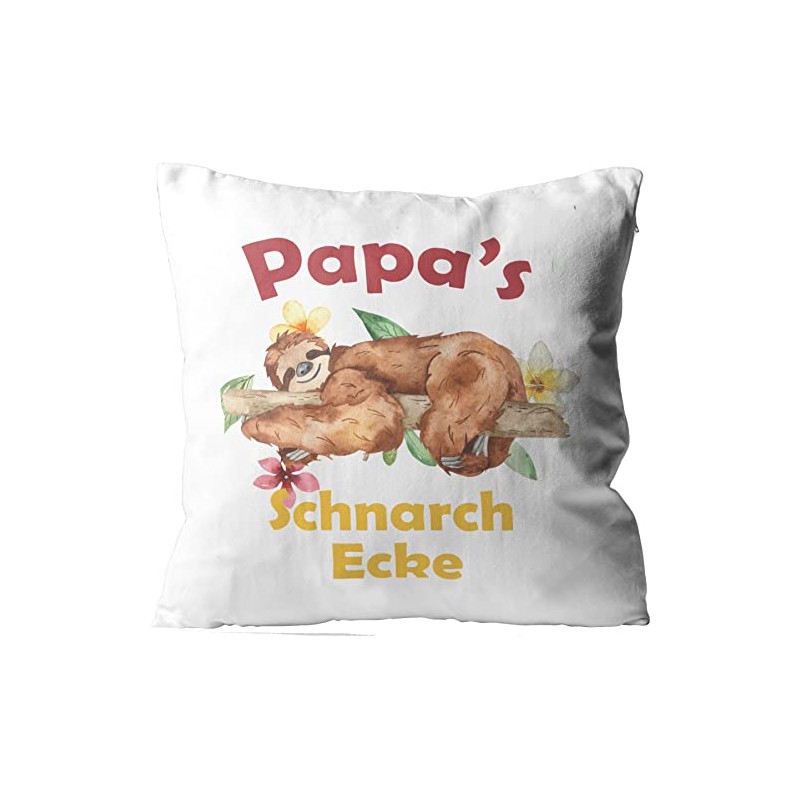 WarmherzIch Papas Schnarchecke Cushion Cover without Filling 45 cm Cotton