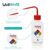 LABINVO 4pcs of Acetone Wash Bottles, Vol.500ml (17oz), Narrow Mouth,