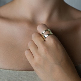 Tela Jewelry Genuine .925 Sterling Ukraine Map Ring National Emblem Ethnic Jewelry | Sterling Silver Minimalist Design, Sterling Silver, No Gemstone