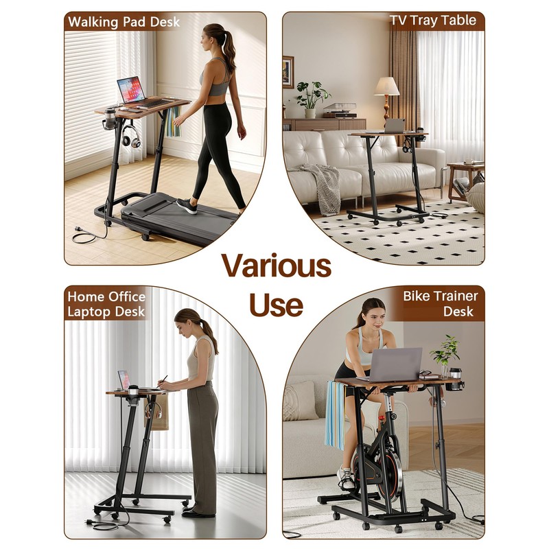 Adjustable Height Standing Desk for Walking Pad, Treadmill Desk with