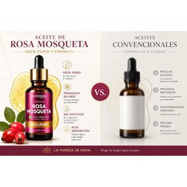 Aceite Rosa Mosqueta Puro PERENNIS – Aceite Facial Hidratante y Regenerador para Piel – Rosa Rubiginosa 100% Pura Prensada en Frío – Ideal para Gua Sha, Masaje Facial y Rutina de Skincare – 30 ml