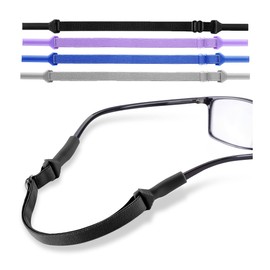 lvvfit Adjustable Glasses Strap, No Tail Adjustable Eyewear Retainer Glasses Straps, Sunglasses Straps for Men,Women,kids (4pcs Multi color)